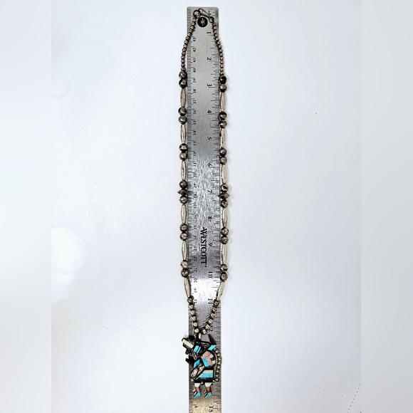 Signed Zuni Rainbow Man/ Chain included - Picture 6 of 7